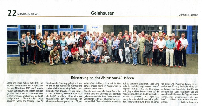 Gelnhäuser Tageblatt vom 26.06.2013
